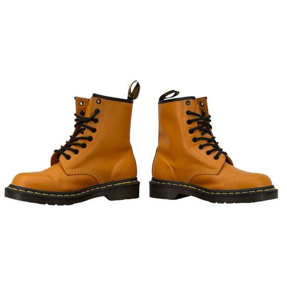 Dr. Martens 27139 Pumpkin Orange Smooth Leather Combat Boot Women's US 5 M 6 L - Picture 6 of 11
